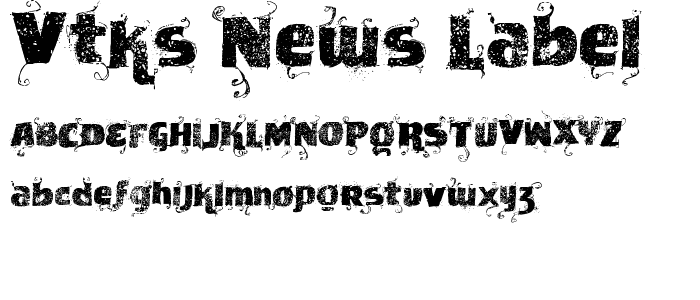 VTKS News Label font